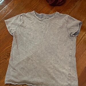 Aerie Washed Gray Long Sleeve Tee